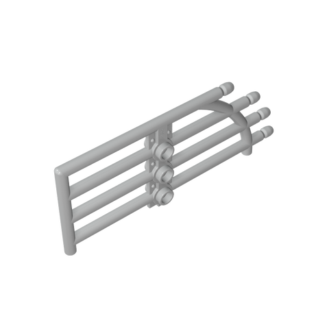 Gobricks,Gate 1 x 4 x 9 Arched with Bars and Three Studs,42448