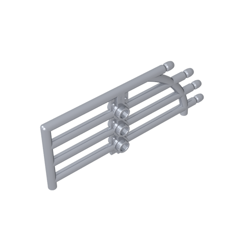 Gobricks,Gate 1 x 4 x 9 Arched with Bars and Three Studs,42448