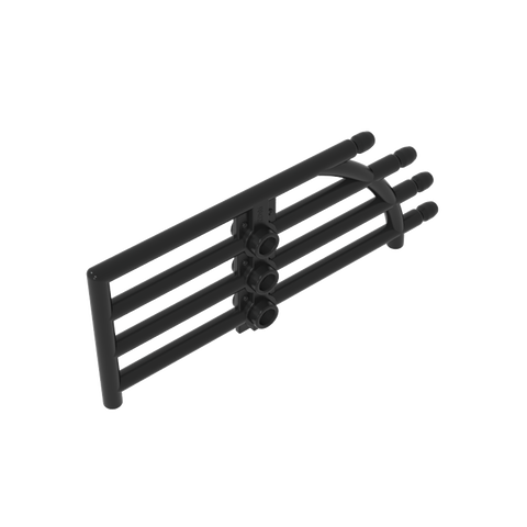 Gobricks,Gate 1 x 4 x 9 Arched with Bars and Three Studs,42448