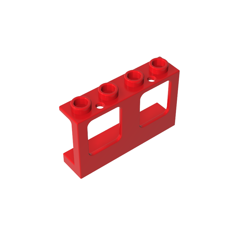 Gobricks,Window 1 x 4 x 2 Plane, Single Hole Top and Bottom for Glass,61345