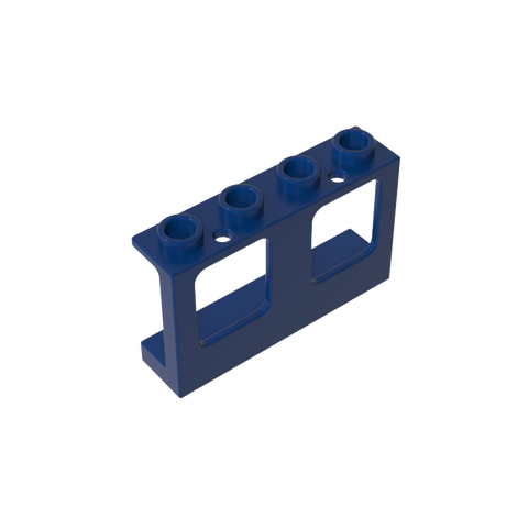 Gobricks,Window 1 x 4 x 2 Plane, Single Hole Top and Bottom for Glass,61345