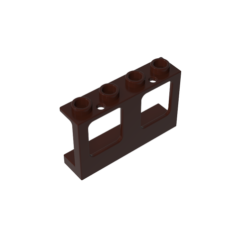 Gobricks,Window 1 x 4 x 2 Plane, Single Hole Top and Bottom for Glass,61345