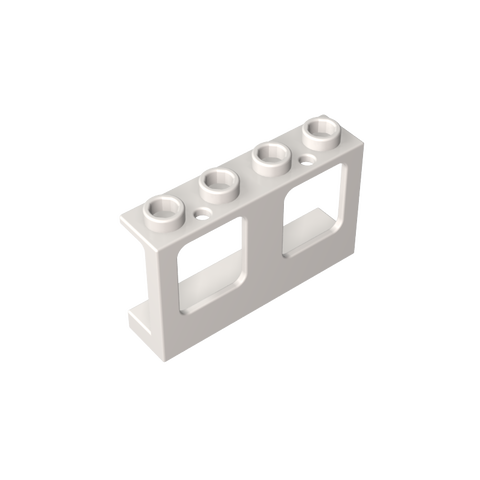 Gobricks,Window 1 x 4 x 2 Plane, Single Hole Top and Bottom for Glass,61345