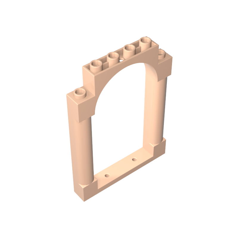 Gobricks,Panel 1 x 6 x 7 with 2 Columns and Arch,40066