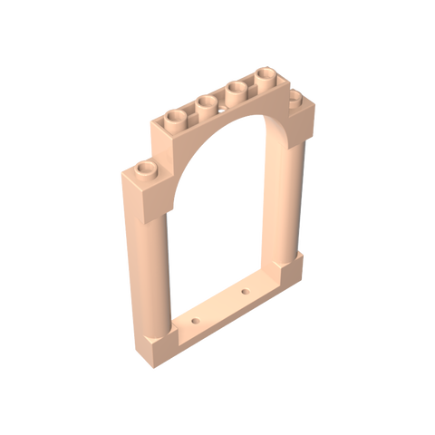 Gobricks,Panel 1 x 6 x 7 with 2 Columns and Arch,40066