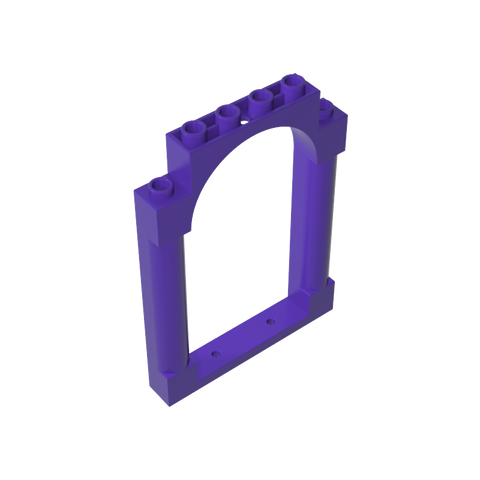 Gobricks,Panel 1 x 6 x 7 with 2 Columns and Arch,40066