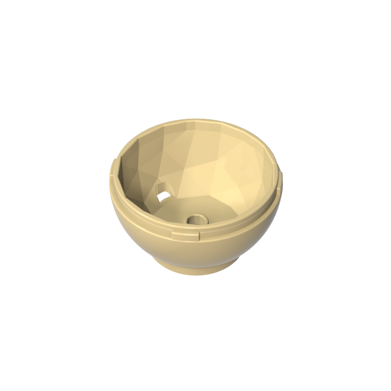 Gobricks,Pod, Round, Faceted 4 x 4 x 1 2/3 (Dragon Egg Bottom),24130,34820