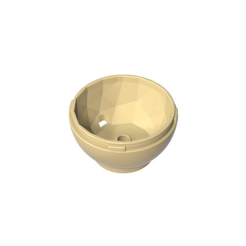 Gobricks,Pod, Round, Faceted 4 x 4 x 1 2/3 (Dragon Egg Bottom),24130,34820