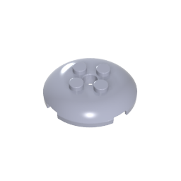 Gobricks,Dish 4 x 4 with 4 Studs,65138
