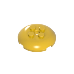 Gobricks,Dish 4 x 4 with 4 Studs,65138