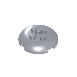 Gobricks,Dish 4 x 4 with 4 Studs,65138