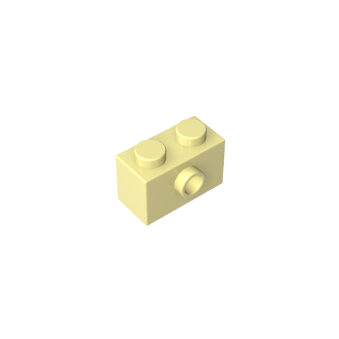 Gobricks,Brick Special 1 x 2 with 1 Center Stud on 1 Side,86876