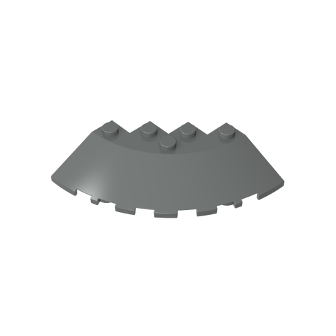 Gobricks,Brick Round Corner 6 x 6 with 33° Slope and Facet Cutout,95188