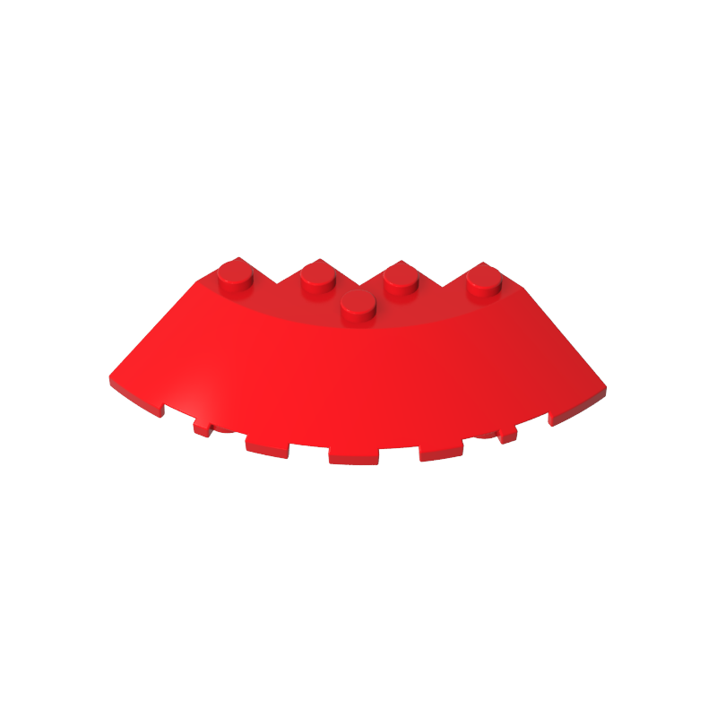 Gobricks,Brick Round Corner 6 x 6 with 33° Slope and Facet Cutout,95188