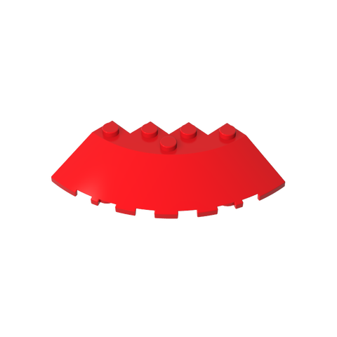 Gobricks,Brick Round Corner 6 x 6 with 33° Slope and Facet Cutout,95188