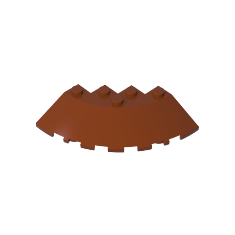 Gobricks,Brick Round Corner 6 x 6 with 33° Slope and Facet Cutout,95188