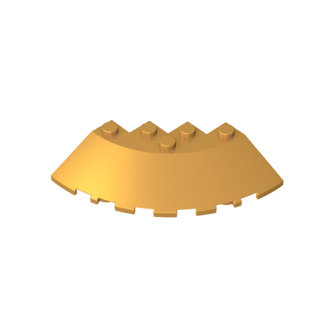 Gobricks,Brick Round Corner 6 x 6 with 33° Slope and Facet Cutout,95188