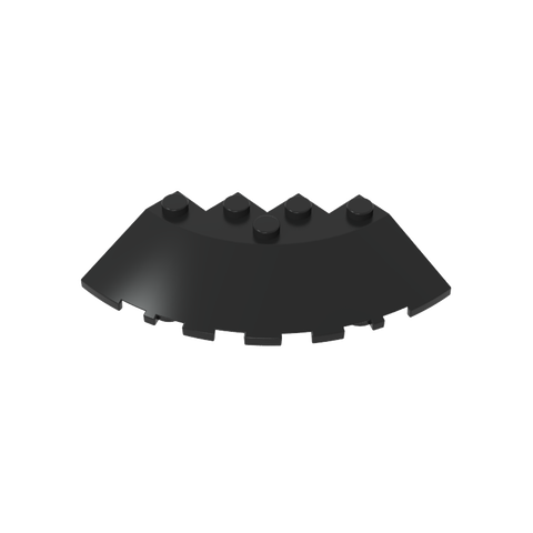 Gobricks,Brick Round Corner 6 x 6 with 33° Slope and Facet Cutout,95188