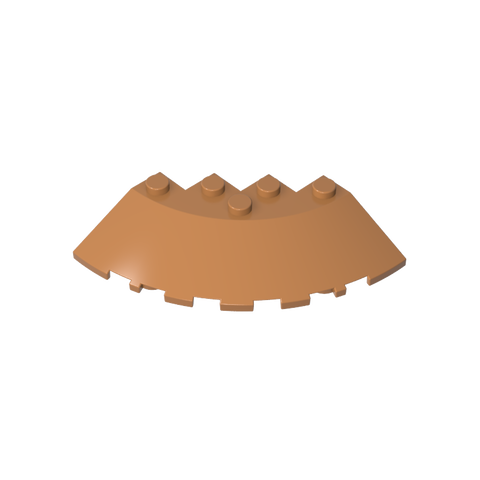 Gobricks,Brick Round Corner 6 x 6 with 33° Slope and Facet Cutout,95188