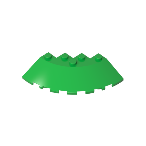 Gobricks,Brick Round Corner 6 x 6 with 33° Slope and Facet Cutout,95188