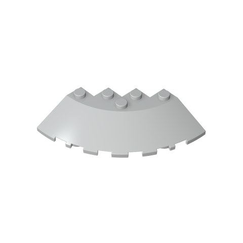 Gobricks,Brick Round Corner 6 x 6 with 33° Slope and Facet Cutout,95188