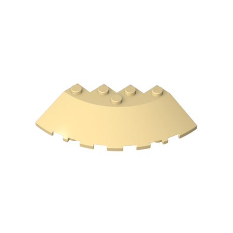 Gobricks,Brick Round Corner 6 x 6 with 33° Slope and Facet Cutout,95188