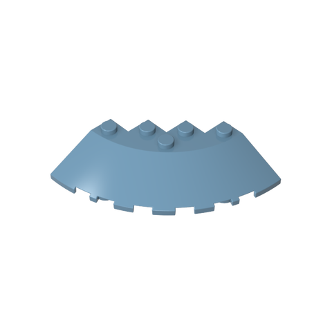 Gobricks,Brick Round Corner 6 x 6 with 33° Slope and Facet Cutout,95188