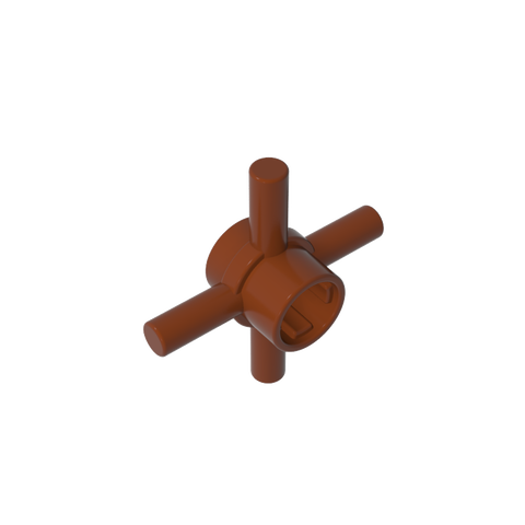 Gobricks,Technic Axle Connector Hub with 4 Bars at 90°,48723