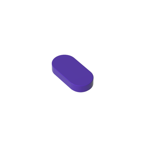 Gobricks,1x2 oval light panel,1126