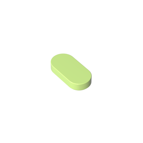 Gobricks,1x2 oval light panel,1126
