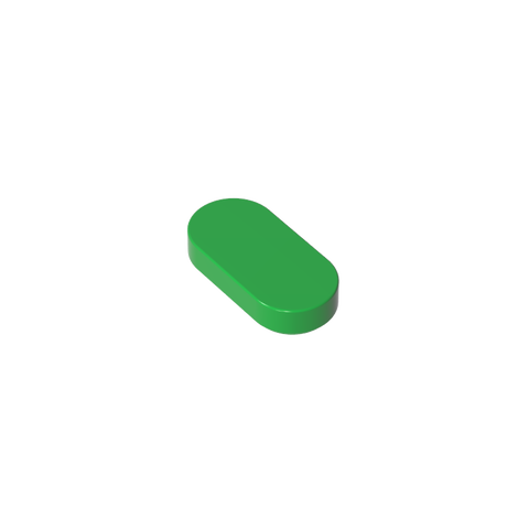 Gobricks,1x2 oval light panel,1126