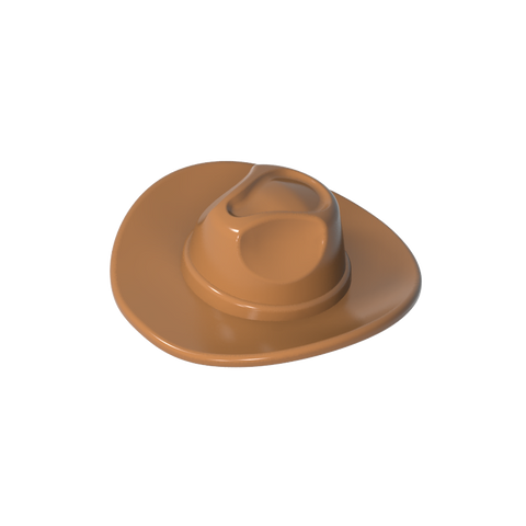 Gobricks,Minifig Hat Wide Brim, Outback Style (Fedora),61506