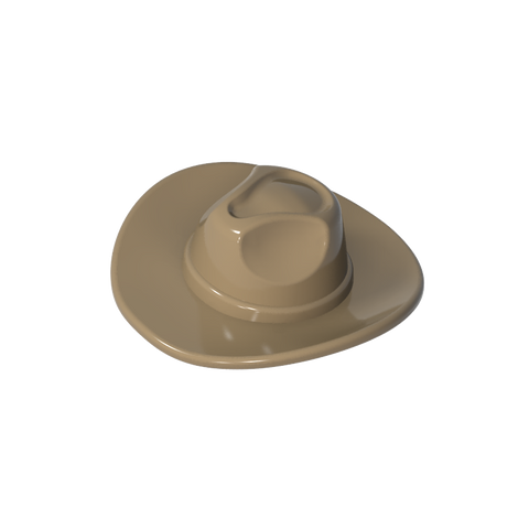 Gobricks,Minifig Hat Wide Brim, Outback Style (Fedora),61506