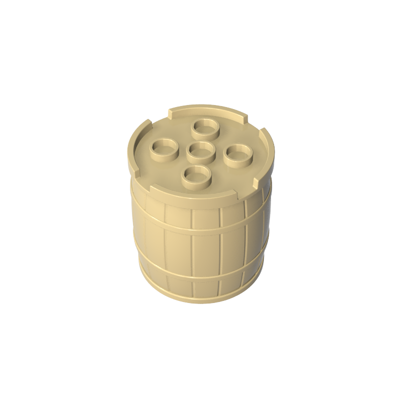 Gobricks,Barrel 4 x 4 x 3.5,30139