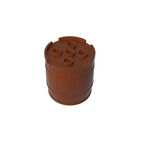 Gobricks,Barrel 4 x 4 x 3.5,30139