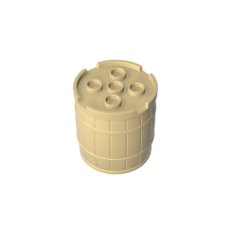 Gobricks,Barrel 4 x 4 x 3.5,30139