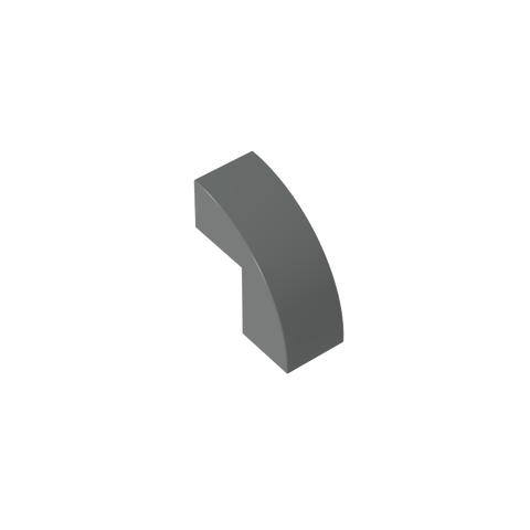 Gobricks,2x1x1x2/3 curved glossy tiles,5907