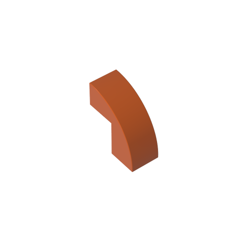 Gobricks,2x1x1x2/3 curved glossy tiles,5907
