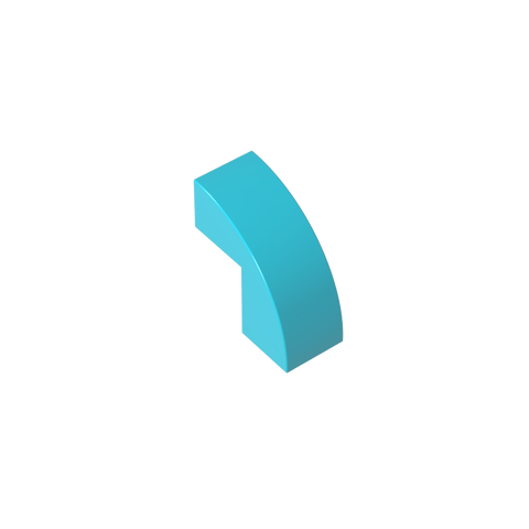 Gobricks,2x1x1x2/3 curved glossy tiles,5907