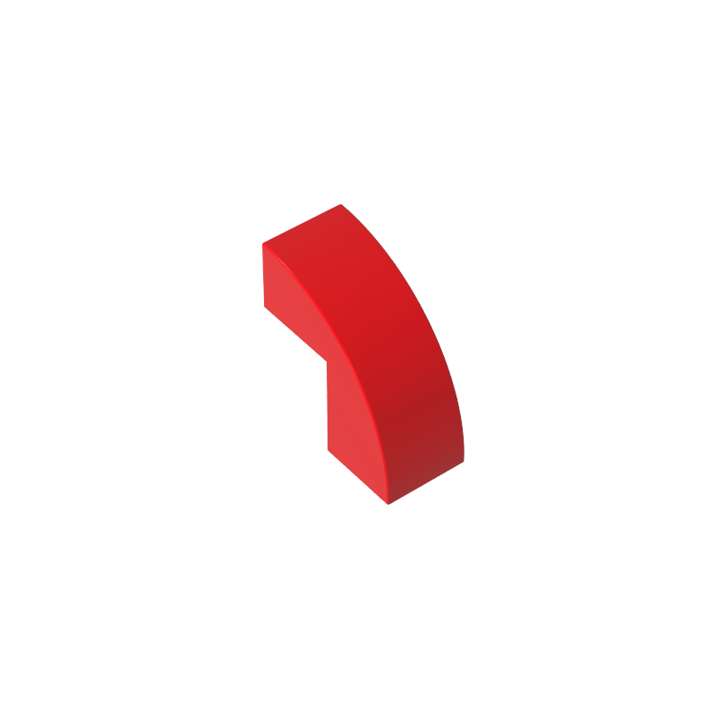 Gobricks,2x1x1x2/3 curved glossy tiles,5907