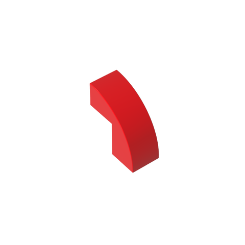 Gobricks,2x1x1x2/3 curved glossy tiles,5907