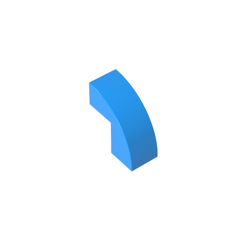 Gobricks,2x1x1x2/3 curved glossy tiles,5907
