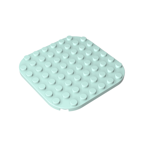Gobricks,8x8 rounded corner base plate,65140