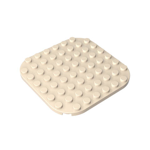 Gobricks,8x8 rounded corner base plate,65140