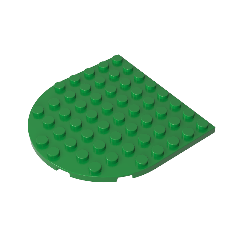Gobricks,Plate 8 x 8 with Half Circle,41948