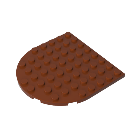 Gobricks,Plate 8 x 8 with Half Circle,41948