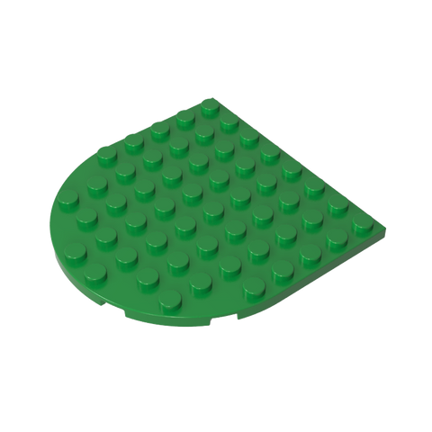 Gobricks,Plate 8 x 8 with Half Circle,41948