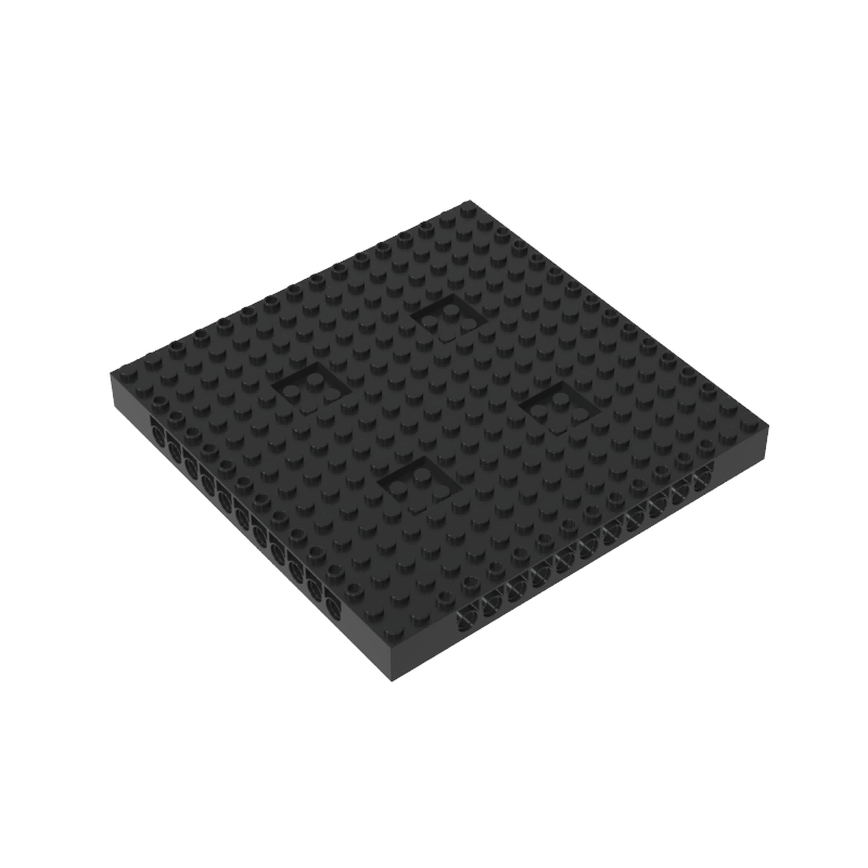 Gobricks,16x16x1 1/3 perforated baseboard tile,gds90561