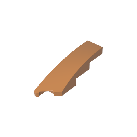 Gobricks,4x1 wedge-shaped curved panel left,5415