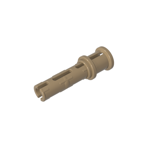 Gobricks,Technic Pin Long with Friction Ridges Lengthwise and Stop Bush [Ridge Near Rim],32054,65304
